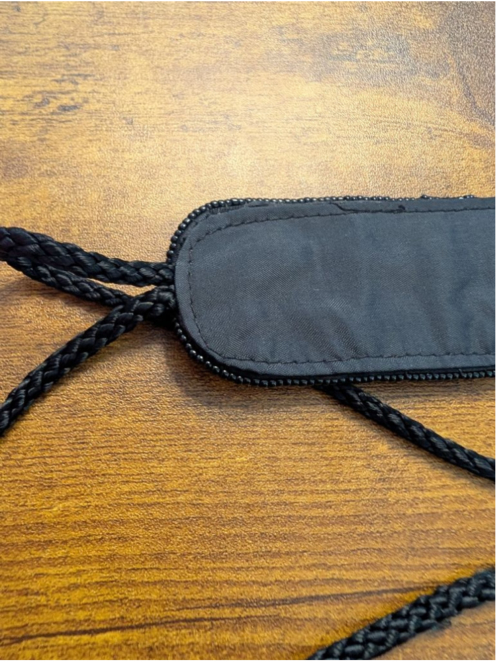 Vintage Black Silver Beaded Tie Belt or Art Deco Style Beaded Waist Sash Belt - Picture 10 of 12